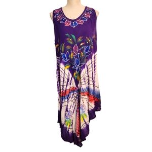Sakkas Women's Plus Size Lightweight Tank Caftan Dress/Cover Up.